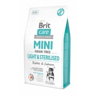 BRIT CARE ΣΚΥΛΟΥ MINI GRAIN FREE LIGHT & STERILISED 7kg