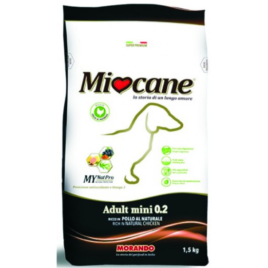 MIOCANE ΞΗΡΗ ΤΡΟΦΗ ΣΚΥΛΟΥ ADULT MINI CHICKEN 1.5kg
