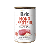 BRIT ΚΟΝΣΕΡΒΑ ΣΚΥΛΟΥ ΒΟΔΙΝΟ ΡΥΖΙ MONOPROTEIN 400gr