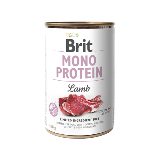 BRIT ΚΟΝΣΕΡΒΑ ΣΚΥΛΟΥ ΑΡΝΙ MONOPROTEIN 400gr