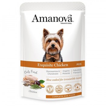 AMANOVA EXQUISITE ΥΓΡΗ ΤΡΟΦΗ ΣΚΥΛΟΥ CHICKEN 100γρ. AMANOVA EXQUISITE ΥΓΡΗ ΤΡΟΦΗ ΣΚΥΛΟΥ CHICKEN 100γρ.