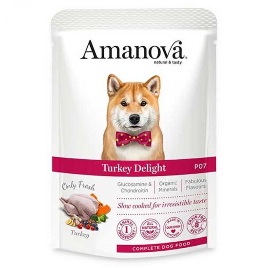 AMANOVA DELIGHT ΥΓΡΗ ΤΡΟΦΗ ΣΚΥΛΟΥ TURKEY 100γρ.