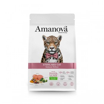 AMANOVA ΓΑΤΑΣ STERILISED DELUXE ΣΟΛΟΜΟΣ 1,5kg AMANOVA ΓΑΤΑΣ STERILISED DELUXE ΣΟΛΟΜΟΣ 1,5kg