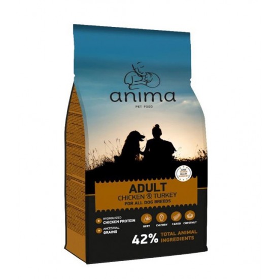 ANIMA ΣΚΥΛΟΥ ADULT ΚΟΤΟΠΟΥΛΟ & ΓΑΛΟΠΟΥΛΑ 14kg