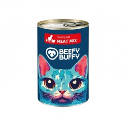 BEEFY BUFFY ΚΟΝΣΕΡΒΑ ΓΑΤΑΣ ΠΑΤΕ MIX ΚΡΕΑΤΩΝ 415γρ.