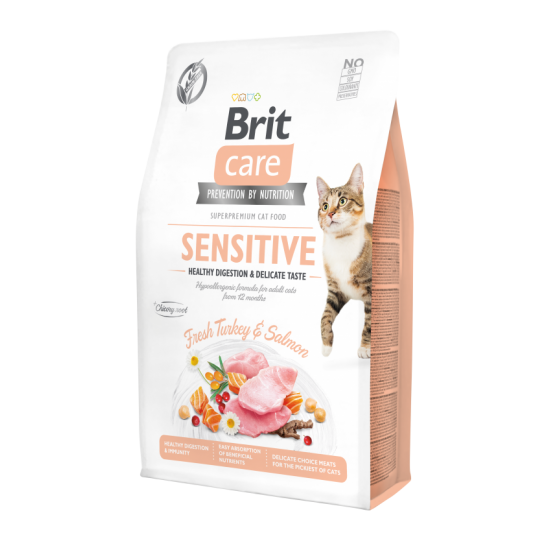 BRIT CARE ΓΑΤΑΣ GRAIN FREE SENSITIVE TURKEY SALMON 400gr