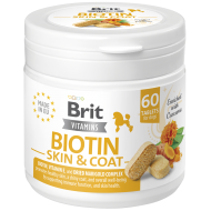 BRIT ΒΙΤΑΜΙΝΕΣ ΣΚΥΛΟΥ BIOTIN SKIN & COAT CARE 120gr (60tabs)
