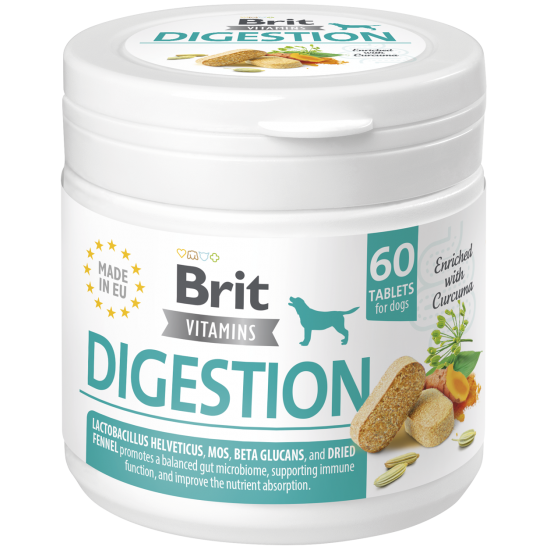 BRIT ΒΙΤΑΜΙΝΕΣ ΣΚΥΛΟΥ DIGESTION 120gr (60tabs)