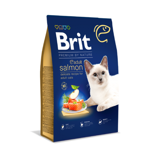 BRIT PREMIUM by nature ΓΑΤΑΣ ADULT ΣΟΛΟΜΟΣ 1,5kg