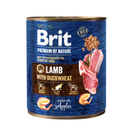 BRIT PREMIUM ΚΟΝΣΕΡΒΑ ΣΚΥΛΟΥ ΑΡΝΙ με ΦΑΓΟΠΥΡΟ 800gr