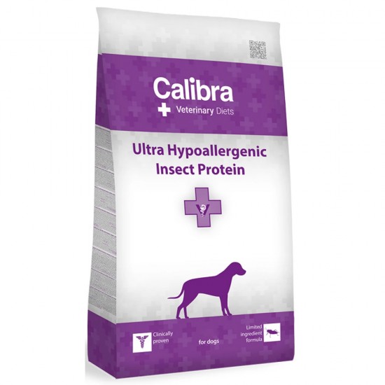 CALIBRA ΚΛΙΝΙΚΗ ΤΡΟΦΗ ΣΚΥΛΟΥ ULTRA HYPOALLERGENIC INSECT 12kg