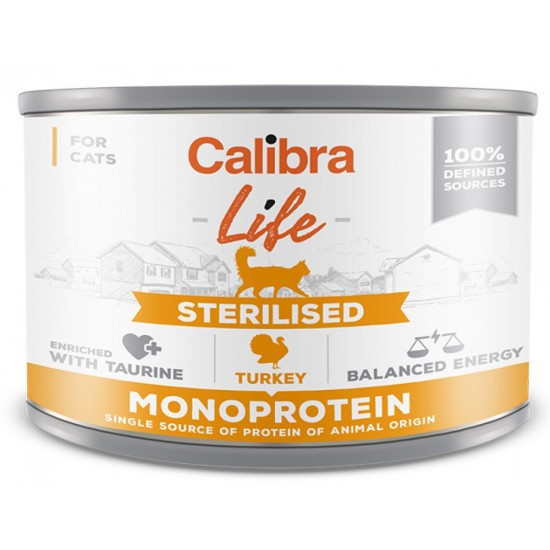 CALIBRA ΚΟΝΣΕΡΒΑ ΓΑΤΑΣ STERILISED ΓΑΛΟΠΟΥΛΑ 200gr