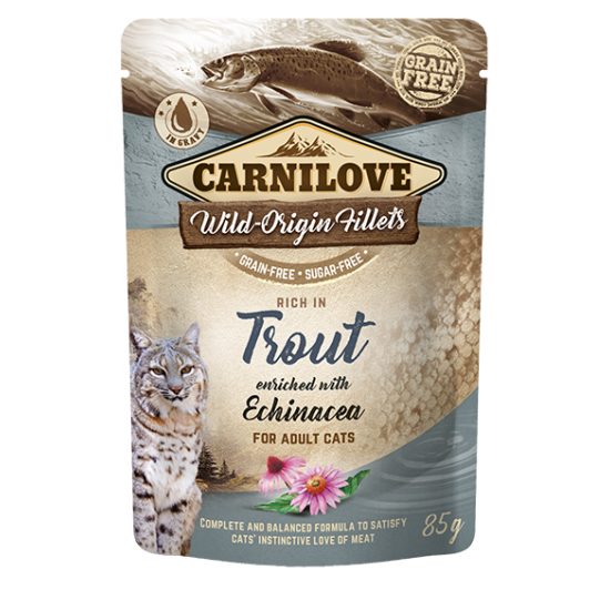 CARNILOVE POUCHES ΠΕΣΤΡΟΦΑ ADULT 85γρ.