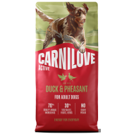 CARNILOVE ACTIVE ΣΚΥΛΟΥ ADULT ΠΑΠΙΑ ΦΑΣΙΑΝΟΣ 1,5kg