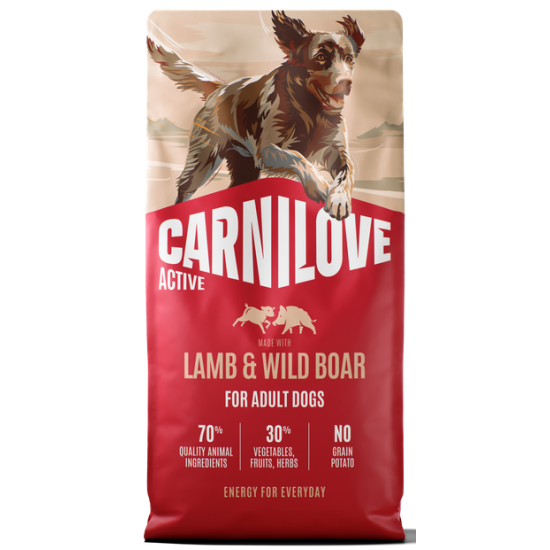 CARNILOVE ACTIVE ΣΚΥΛΟΥ ADULT ΑΡΝΙ ΑΓΡΙΟΧΟΙΡΟΣ 4kg