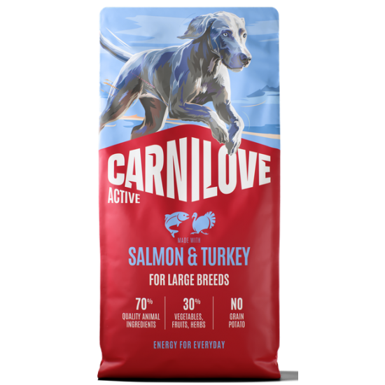 CARNILOVE ACTIVE ΣΚΥΛΟΥ ADULT LARGE ΣΟΛΟΜΟΣ ΓΑΛΟΠΟΥΛΑ 12kg