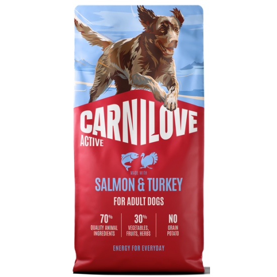 CARNILOVE ACTIVE ΣΚΥΛΟΥ ADULT ΣΟΛΟΜΟΣ ΓΑΛΟΠΟΥΛΑ 12kg