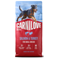 CARNILOVE ACTIVE ΣΚΥΛΟΥ ADULT SMALL ΣΟΛΟΜΟΣ ΓΑΛΟΠΟΥΛΑ 1,5kg