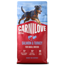 CARNILOVE ACTIVE ΣΚΥΛΟΥ ADULT SMALL ΣΟΛΟΜΟΣ ΓΑΛΟΠΟΥΛΑ 1,5kg