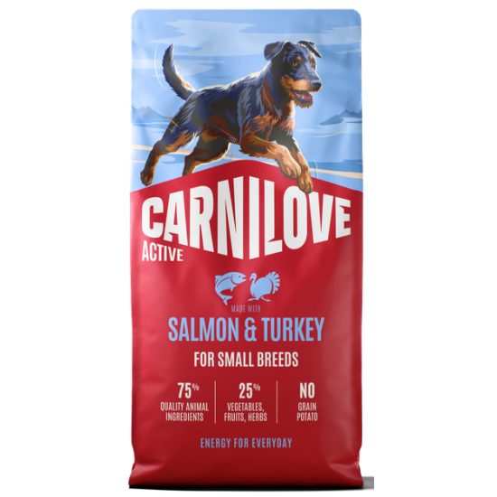 CARNILOVE ACTIVE ΣΚΥΛΟΥ ADULT SMALL ΣΟΛΟΜΟΣ ΓΑΛΟΠΟΥΛΑ 4kg