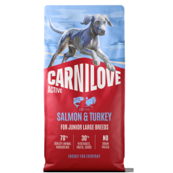 CARNILOVE ACTIVE ΣΚΥΛΟΥ JUNIOR LARGE ΣΟΛΟΜΟΣ ΓΑΛΟΠΟΥΛΑ 1,5kg