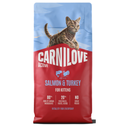 CARNILOVE ACTIVE ΓΑΤΑΣ KITTEN ΣΟΛΟΜΟΣ ΓΑΛΟΠΟΥΛΑ 2kg