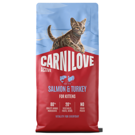 CARNILOVE ACTIVE ΓΑΤΑΣ KITTEN ΣΟΛΟΜΟΣ ΓΑΛΟΠΟΥΛΑ 400gr