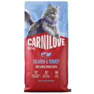 CARNILOVE ACTIVE ΓΑΤΑΣ LARGE BREED ΣΟΛΟΜΟΣ ΓΑΛΟΠΟΥΛΑ 2kg