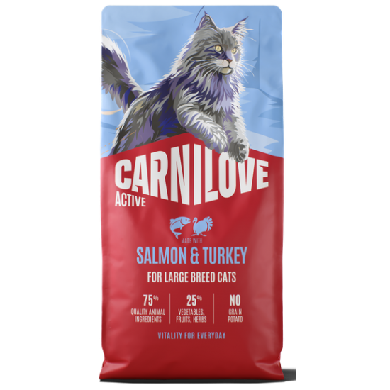 CARNILOVE ACTIVE ΓΑΤΑΣ LARGE BREED ΣΟΛΟΜΟΣ ΓΑΛΟΠΟΥΛΑ 6kg