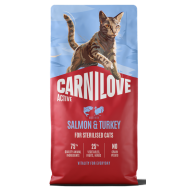 CARNILOVE ACTIVE ΓΑΤΑΣ STERILISED ΣΟΛΟΜΟΣ ΓΑΛΟΠΟΥΛΑ 2kg
