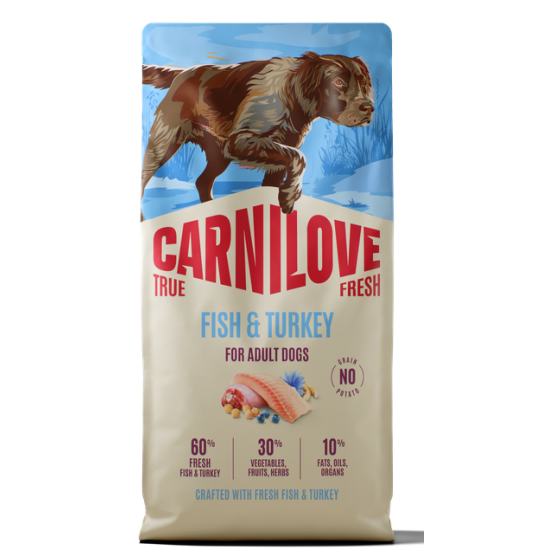 CARNILOVE TRUE FRESH ΣΚΥΛΟΥ ADULT ΨΑΡΙ ΓΑΛΟΠΟΥΛΑ 4kg