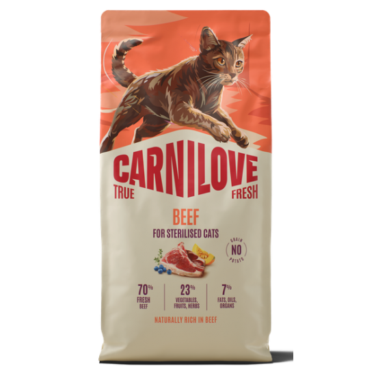 CARNILOVE TRUE FRESH ΓΑΤΑΣ STERILISED ΜΟΣΧΑΡΙ 400gr