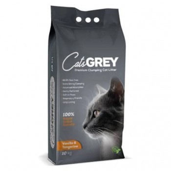 CATS GREY ΑΜΜΟΣ ΓΑΤΑΣ CLUMPING VANILLA & TANGERINE 10kg CATS GREY ΑΜΜΟΣ ΓΑΤΑΣ CLUMPING VANILLA & TANGERINE 10kg