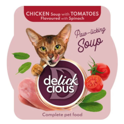 DELICKCIOUS ΣΟΥΠΑ ΓΑΤΑΣ με ΚΟΤΟΠΟΥΛΟ & ΝΤΟΜΑΤΑ 80gr