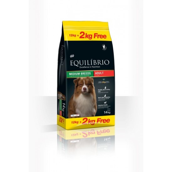 EQUILIBRIO ΣΚΥΛΟΥ ADULT MEDIUM 12kg+2kg ΔΩΡΟ
