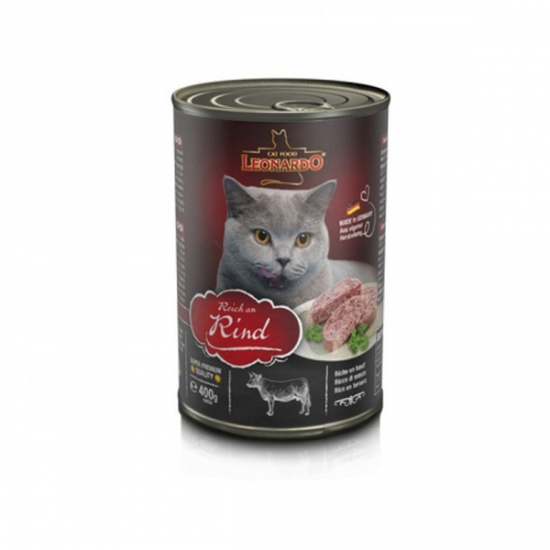 LEONARDO Κονσέρβα γάτας ΒΟΔΙΝΟ 400γρ.