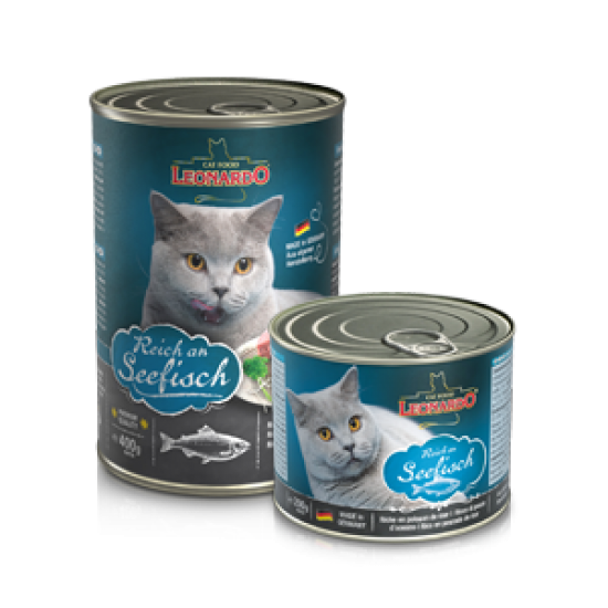 LEONARDO Κονσέρβα γάτας ΨΑΡΙΑ ΩΚΕΑΝΟΥ 400γρ.