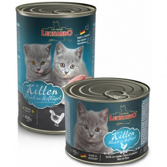 LEONARDO Κονσέρβα γάτας KITTEN 400γρ.