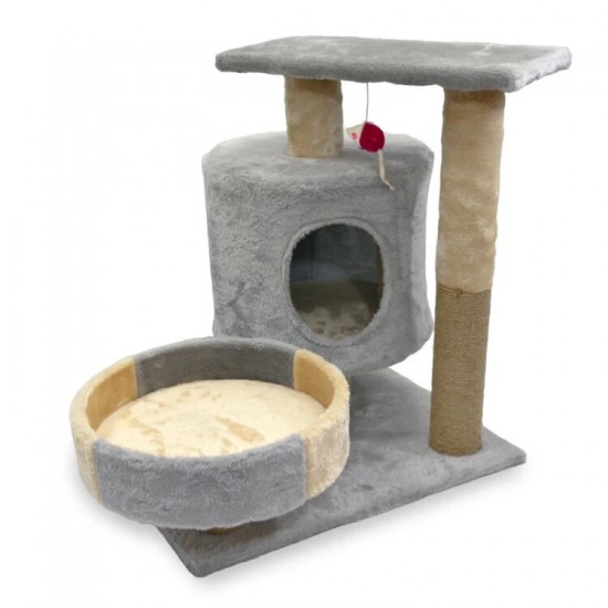 ΟΝΥΧΟΔΡΟΜΙΟ MADPET ΠΟΛΥΕΠΙΠΕΔΟ ΑΣΠΡΟ ΓΚΡΙ 50x33x53cm