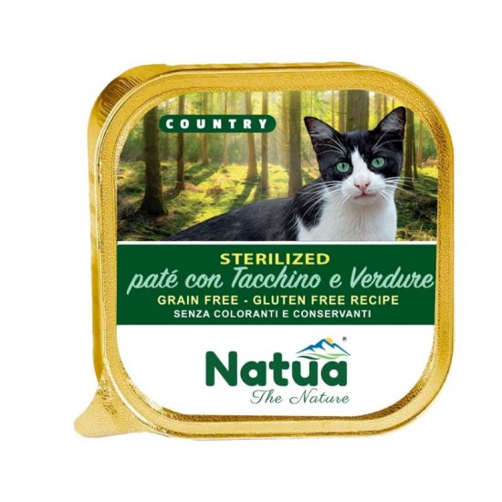NATUA ΠΑΤΕ ΓΑΤΑΣ STERILISED ΜΕ ΓΑΛΟΠΟΥΛΑ 100γρ