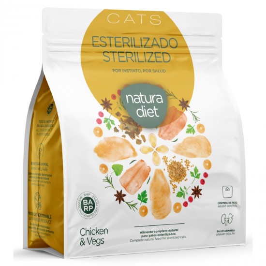 NATURA DIET ΓΑΤΑΣ STERILISED ΚΟΤΟΠΟΥΛΟ 400gr
