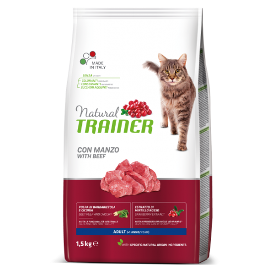 NATURAL TRAINER ΓΑΤΑΣ ΜΟΣΧΑΡΙ (Ενήλικες γάτες) 1,5kg