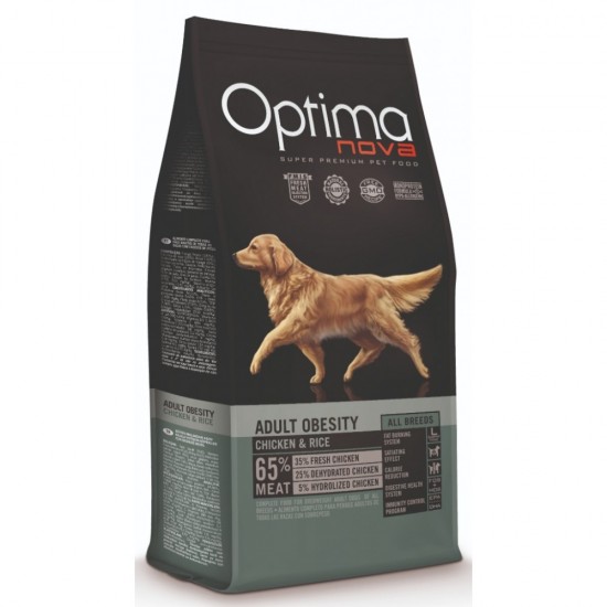 OPTIMANOVA ΣΚΥΛΟΥ ADULT OBESITY ΚΟΤΟΠΟΥΛΟ & ΡΥΖΙ 2kg