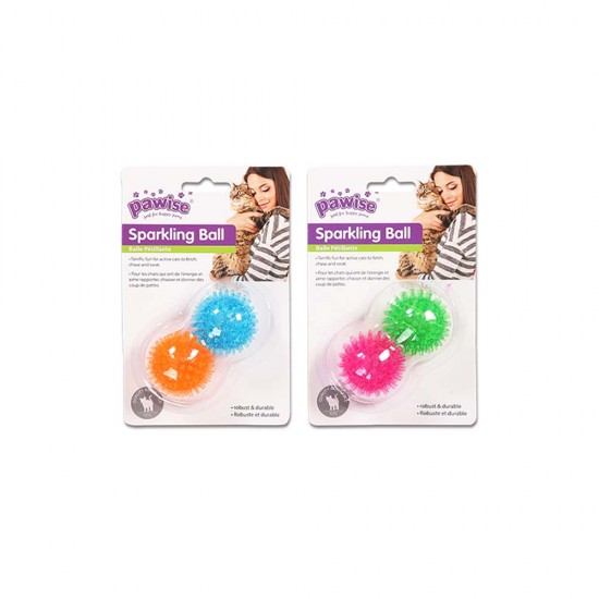 PAWISE ΠΑΙΧΝΙΔΙ ΓΑΤΑΣ SPARKLING BALL (2τεμ.)