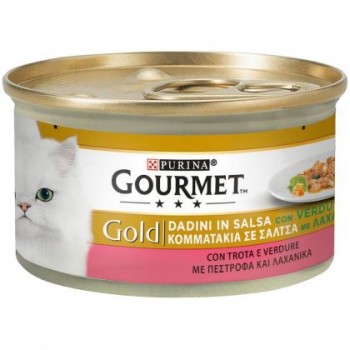 GOURMET GOLD ΚOMΜΑΤΑΚΙΑ ΣΕ ΣΑΛΤΣΑ ΠΕΣΤΡΟΦΑ ΛΑΧΑΝ. 85gr GOURMET GOLD ΚOMΜΑΤΑΚΙΑ ΣΕ ΣΑΛΤΣΑ ΠΕΣΤΡΟΦΑ ΛΑΧΑΝ. 85gr