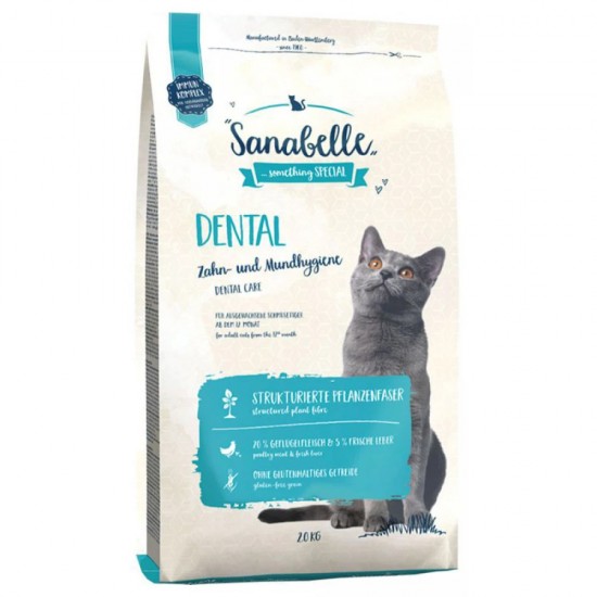 SANABELLE DENTAL ΞΗΡΑ ΤΡΟΦΗ ΓΙΑ ΕΝΗΛΙΚΕΣ ΓΑΤΕΣ ME ΠΟΥΛΕΡΙΚΑ 2kg