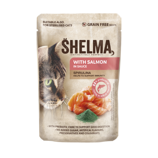 SHELMA GF ΦΑΚΕΛΑΚΙ ΓΑΤΑΣ ΣΟΛΟΜΟΣ σε σάλτσα 85g