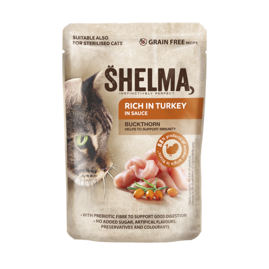 SHELMA GF ΦΑΚΕΛΑΚΙ ΓΑΤΑΣ ΓΑΛΟΠΟΥΛΑ σε σάλτσα 85g