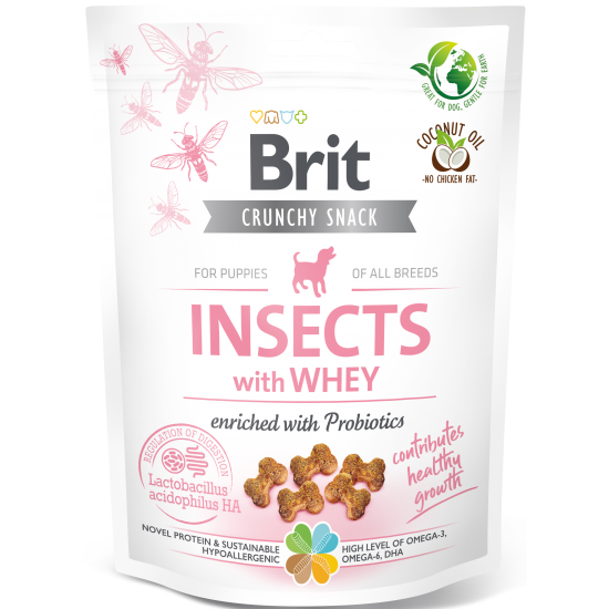BRIT CRUNCHY INSECTS PUPPY με ΟΡΟ ΓΑΛΑΚΤΟΣ 200gr