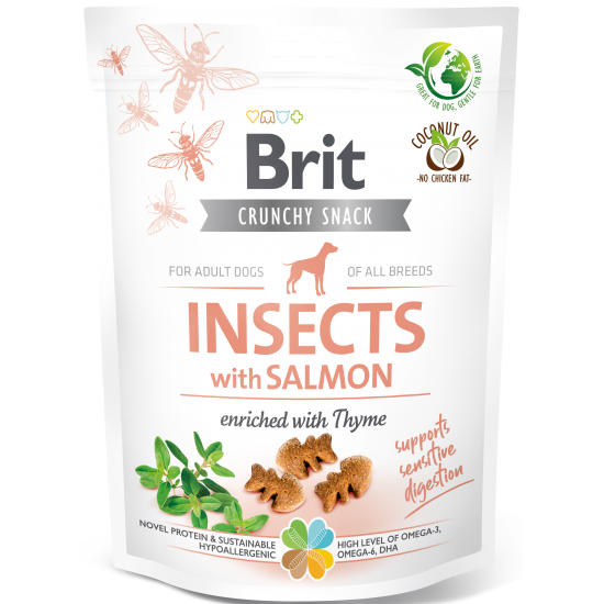 BRIT CRUNCHY SNACK INSECTS με ΣΟΛΟΜΟ 200gr